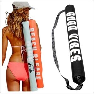 PINK Victoria’s Secret Beach Sling Bag Black & White 'Good Vibes' Cooler Bag